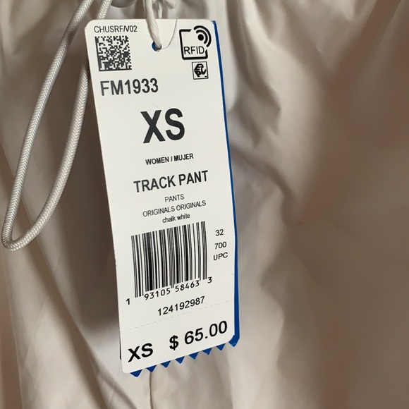 NWT cream and coral adidas track pants - Picture 4 of 6
